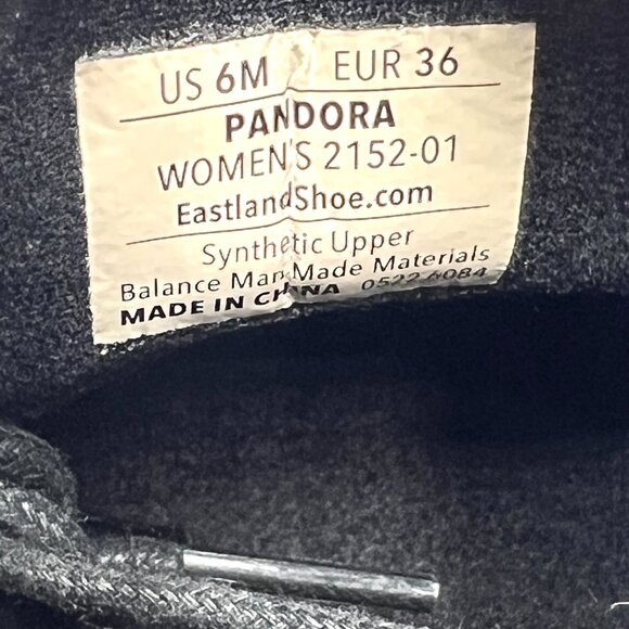 Eastland‎ Womens Size 6 Pandora Black Faux Vegan Leather Lace Up Oxfords Shoes - Picture 12 of 12
